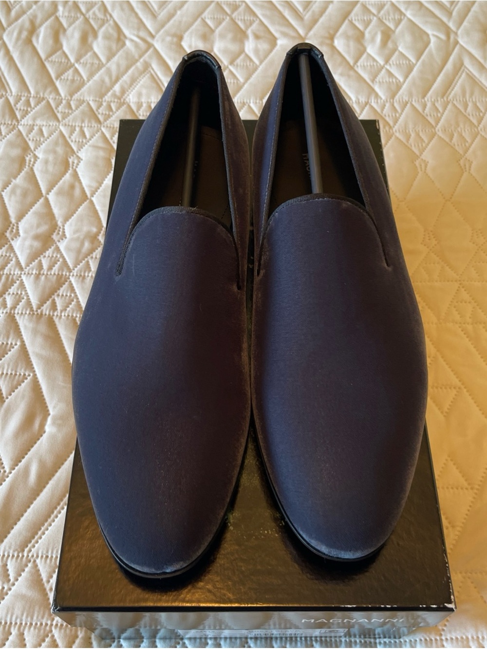 Mens Magnanni "Diddy" Velvet Loafers Gray 🔥🔥🔥